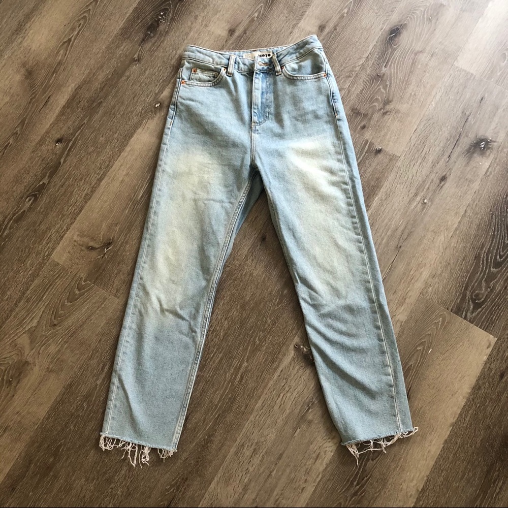 Topshop Moto Straight Leg Cutoff